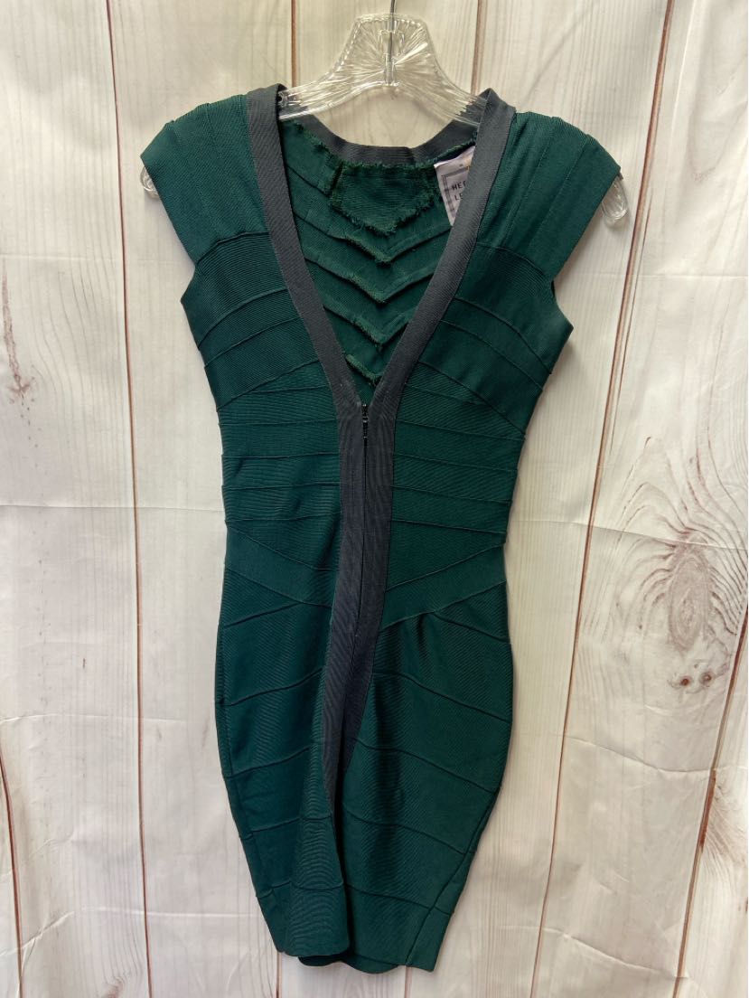 Herve Leger Women's Size M Green Dress