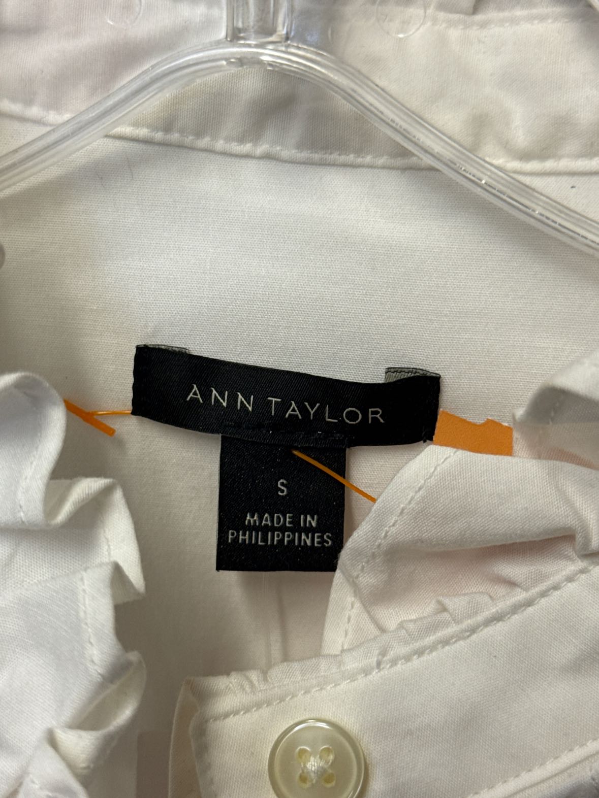 Ann Taylor Women's Size S White Long Sleeve Top