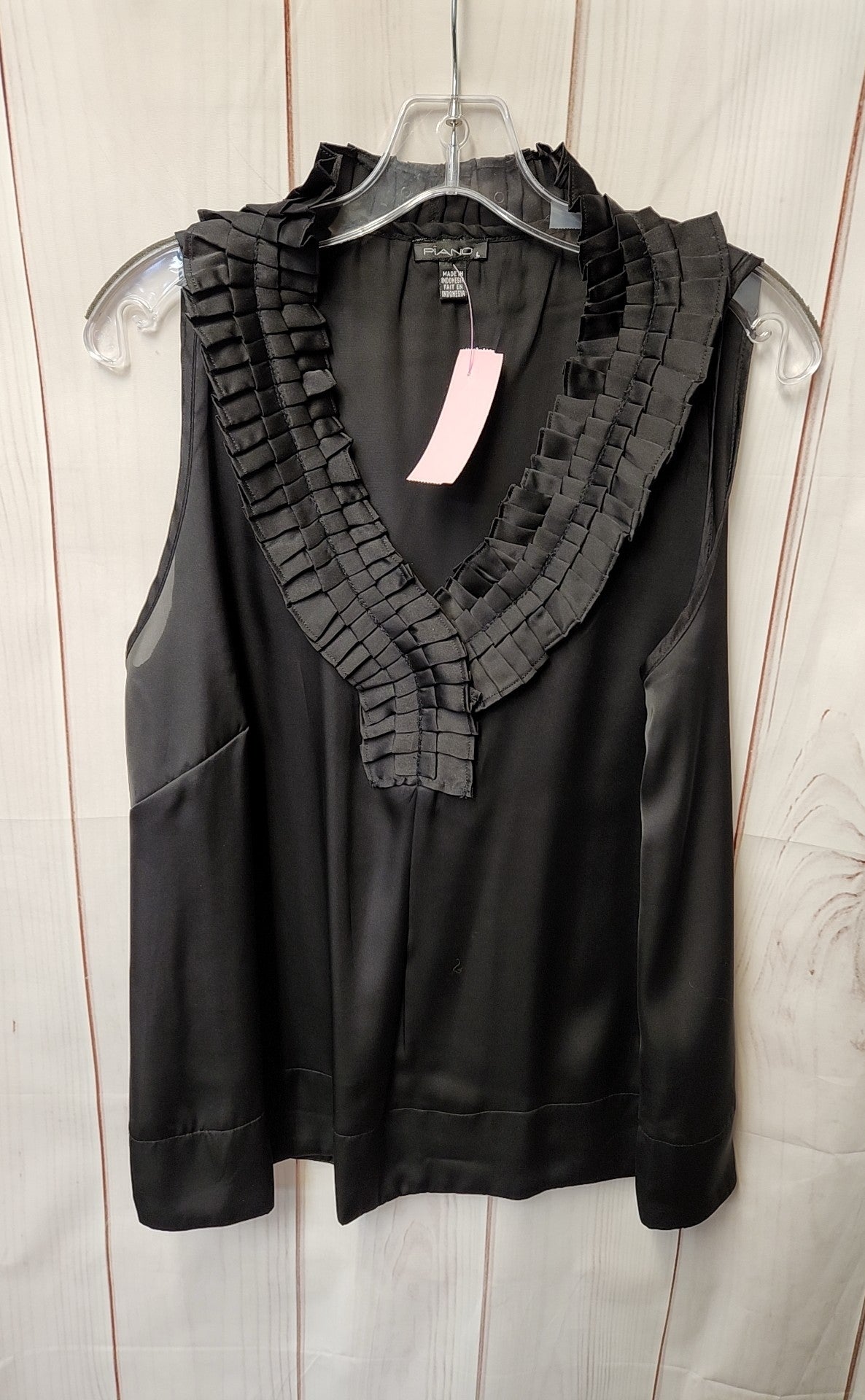 Piano Women's Size L Black Sleeveless Top