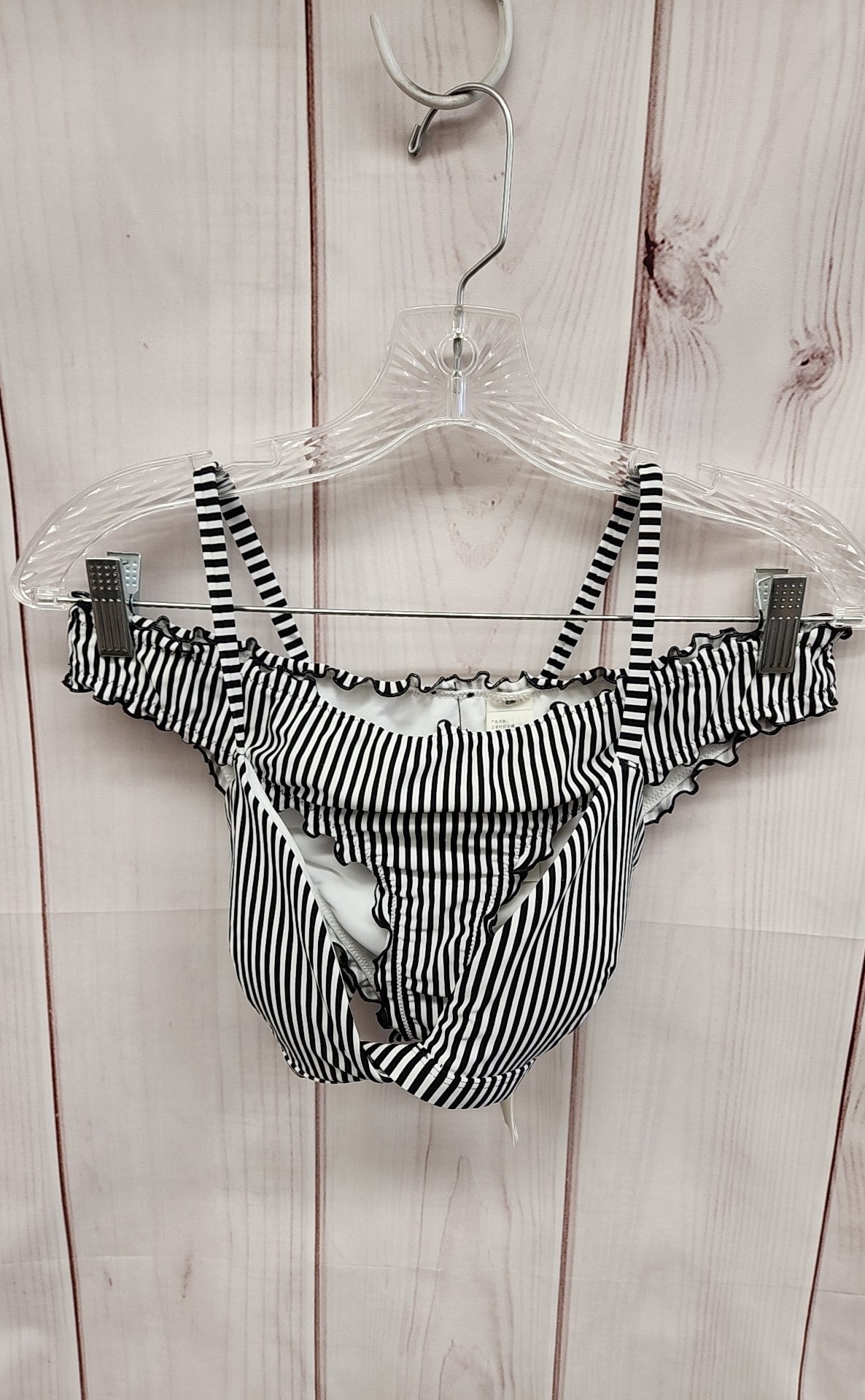Hollister Women's Size M/L Black Stripe Bikini