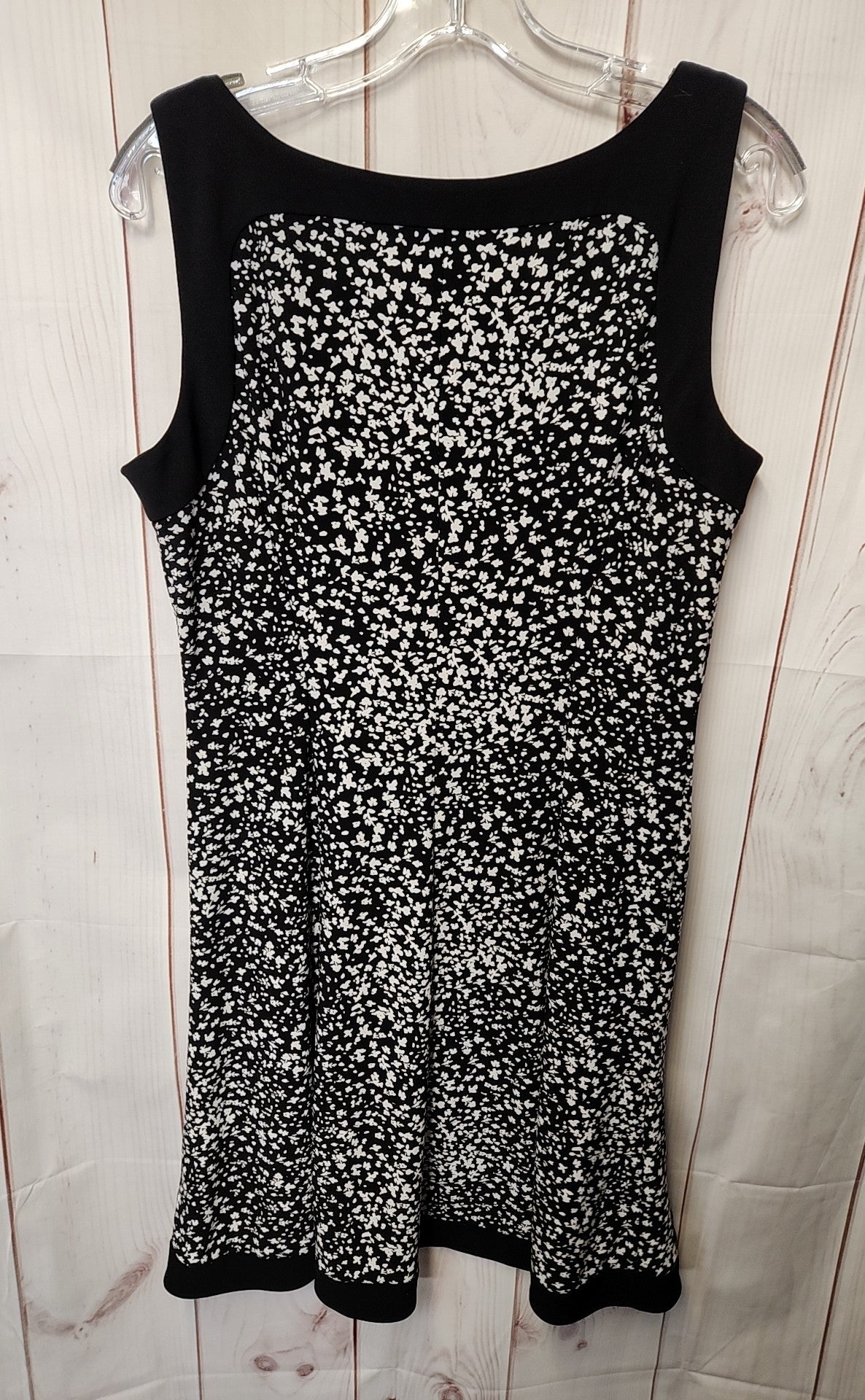 Chaps Women's Size L Black Floral Dress