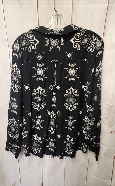 L'agence Women's Size M Black Long Sleeve Top