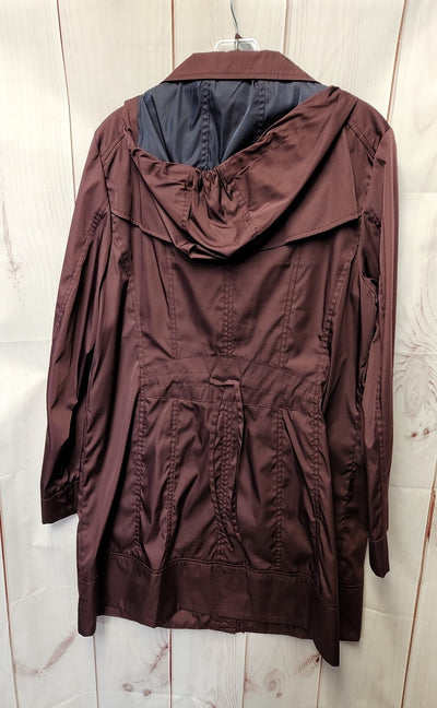 Cole Haan Women's Size L Maroon Coat with travel pouch