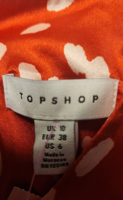 NWT Topshop Women's Size 6 Red Dress
