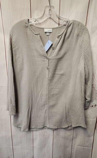 Pure Jill Women's Size S Gray Long Sleeve Top