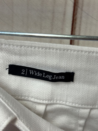 Talbots Women's Size 26 (1-2) White Jeans Wide Leg Jean