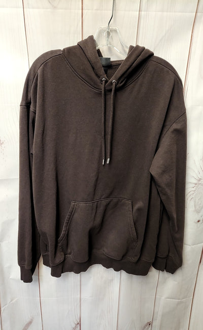 H&M Men's Size S Brown Sweatshirt Loose Fit Hoodie Hooded