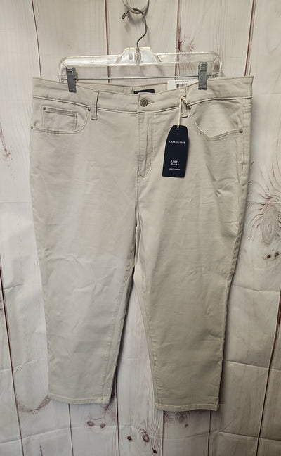NWT Charter Club Women's Size 18 Beige Bristol Capris