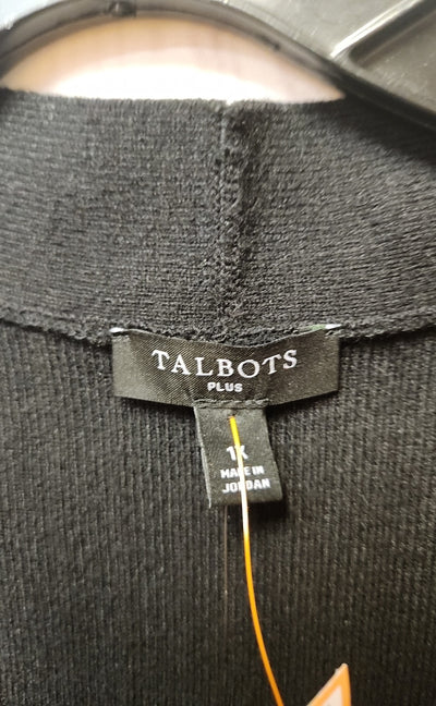 NWT Talbots Women's Size 1X Black Cardigan