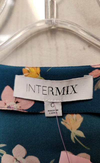 Intermix Women's Size 0 Teal Floral Dress