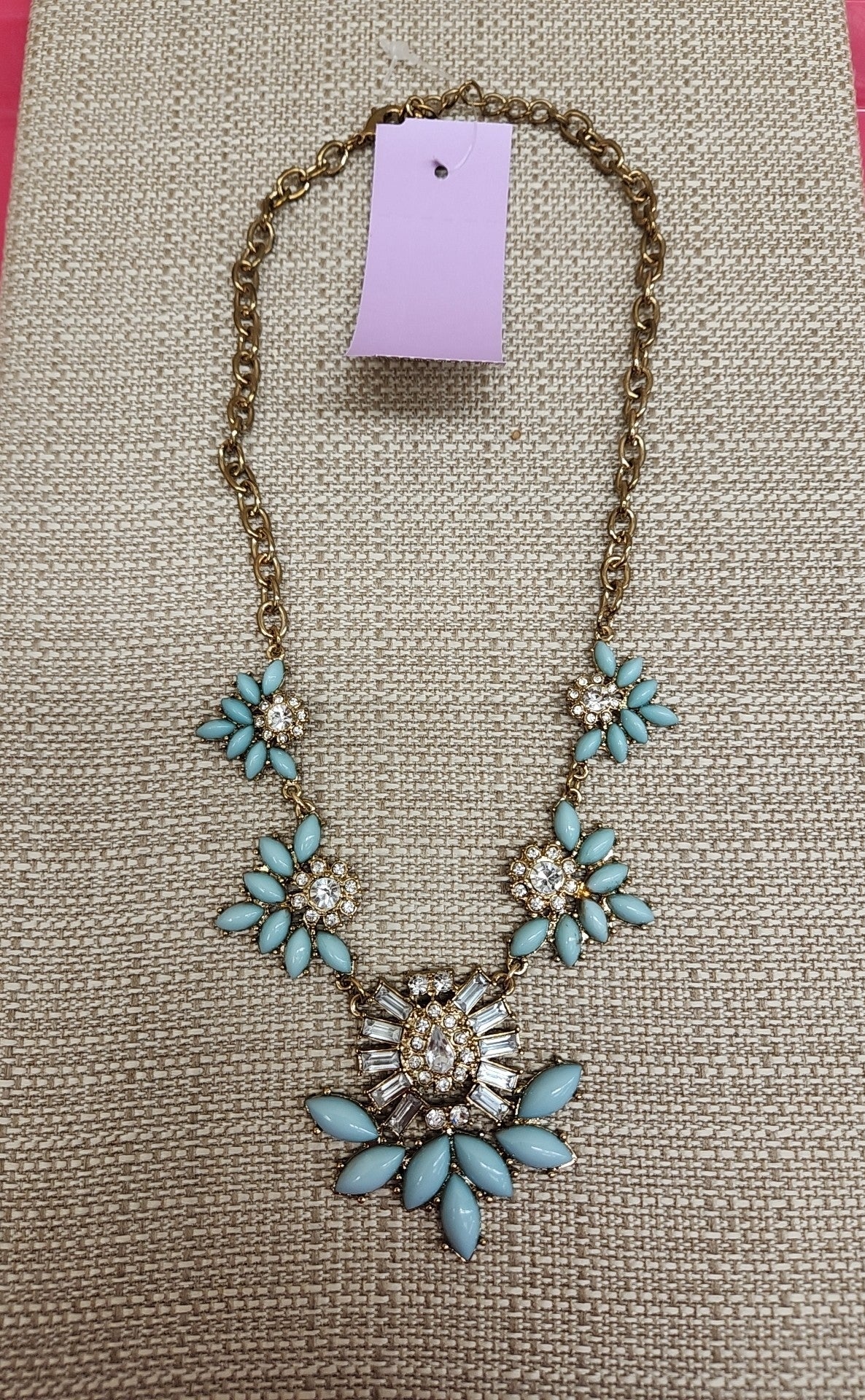 Blue Rhinestone Necklace