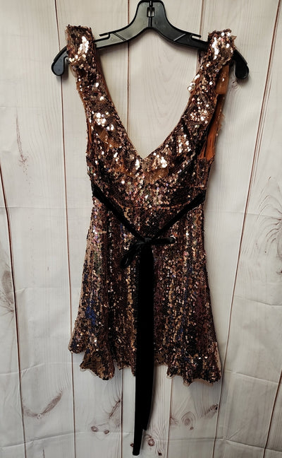 Free People Women's Size 2 Copper Sequined Dress