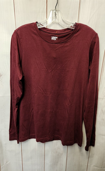 Lands End Women's Size S Red Long Sleeve Top