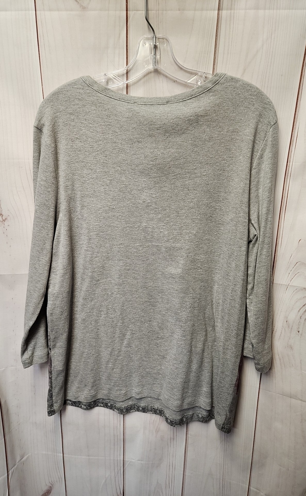 Bleu Women's Size XL Gray 3/4 Sleeve Top