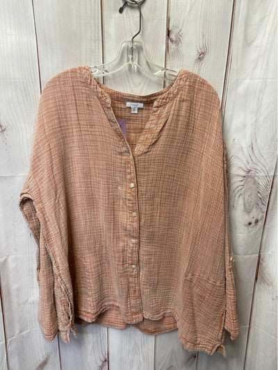 J Jill Women's Size L Pink Long Sleeve Top
