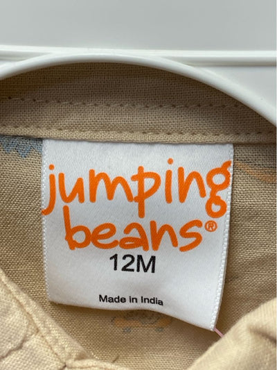 NWT Jumping Beans Boy's Size 12 Months Tan Shirt
