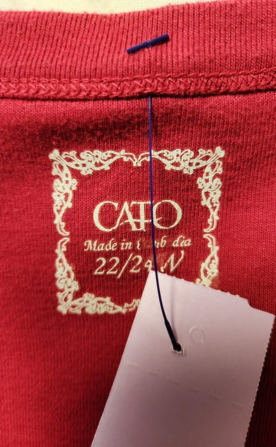 Cato Women's Size 22/24 Pink Short Sleeve Top