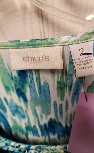 Chico's Women's Size L Turquoise Sleeveless Top