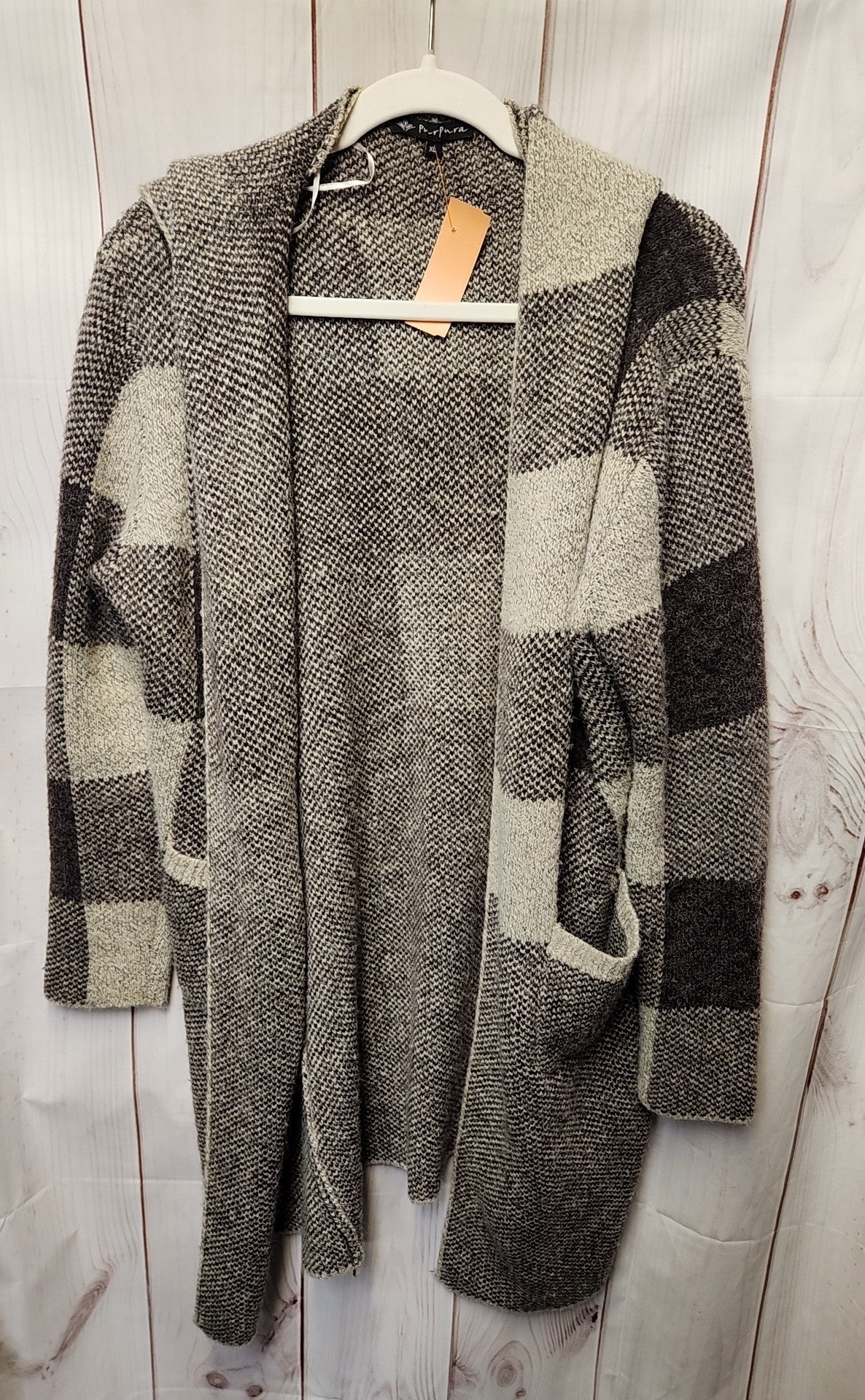 Purpura Women's Size XL Gray Cardigan