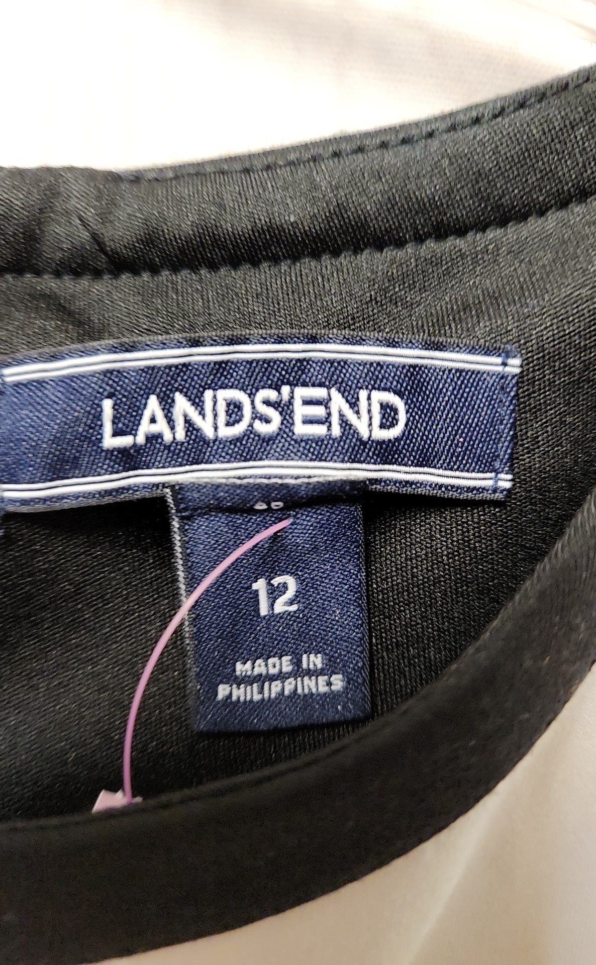 Lands End Women's Size 12 Black & White Dress