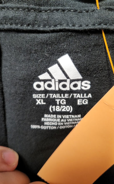 Adidas Boy's Size 18/20 Black Shirt