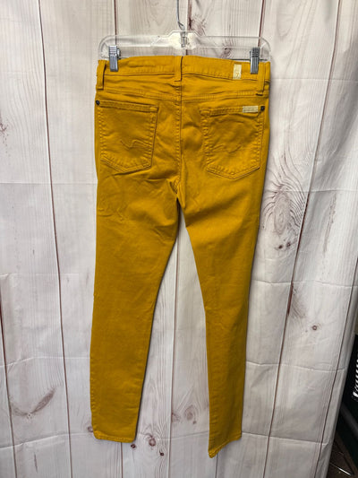 7 For All Mankind Women's Size 28 (5-6) Yellow Pants