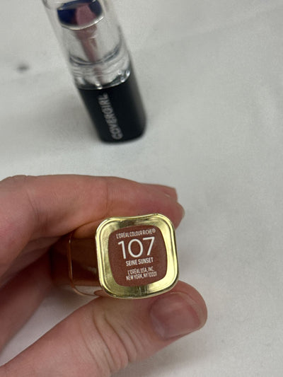 2PCS Lipstick: Covergirl Shade 420 & L'oreal 107 Seine Sunset Cosmetic