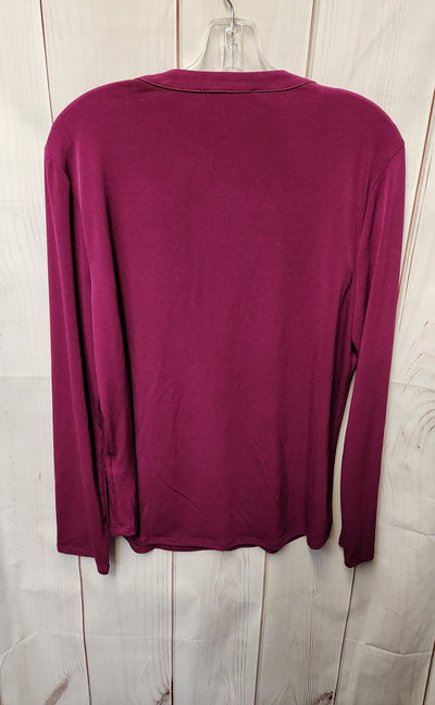 INC Women's Size L Purple Long Sleeve Top
