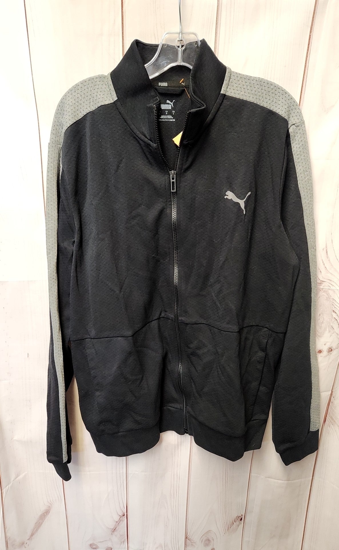 Puma Men's Size L Black & Gray Jacket