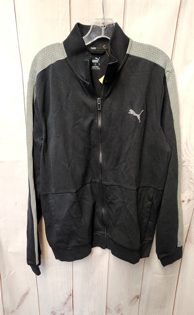 Puma Men's Size L Black & Gray Jacket