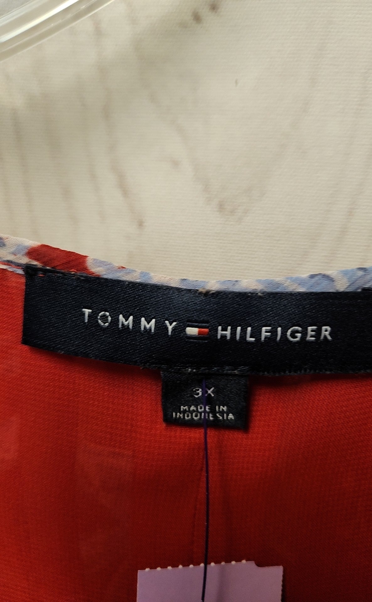 Tommy Hilfiger Women's Size 3X Red Floral Long Sleeve Top