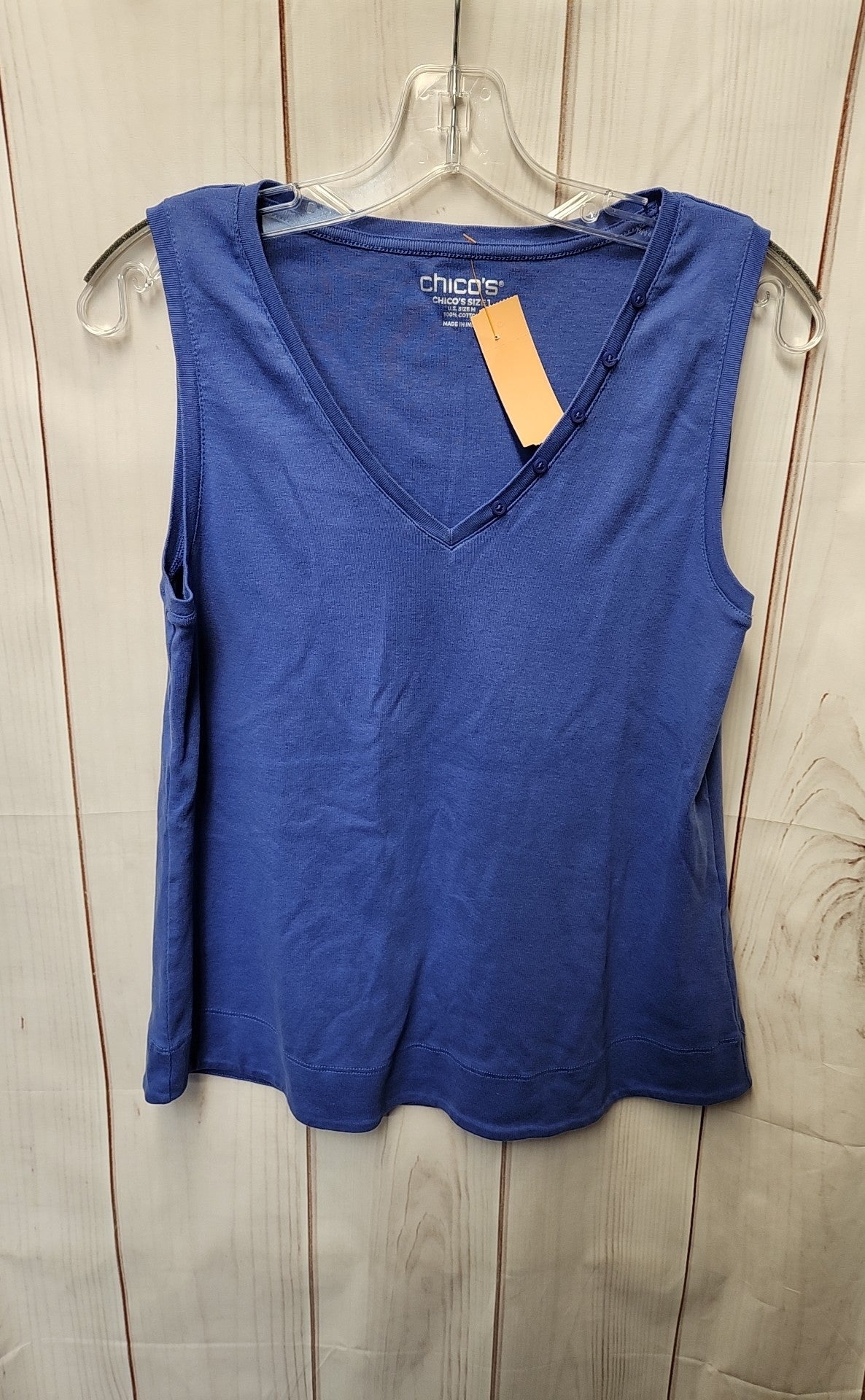 Chico's Women's Size 1 = US M Blue Sleeveless Top