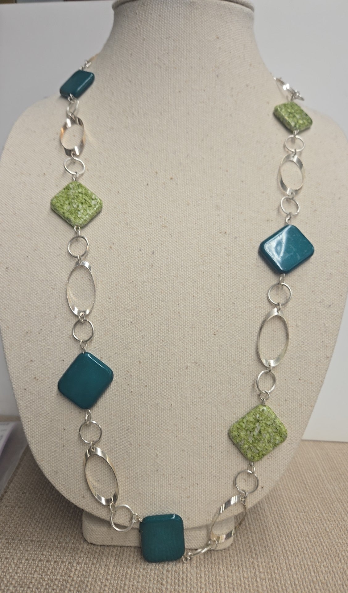 Blue/Green Beaded Necklace