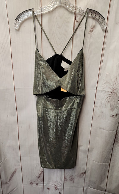 Michelle Mason Women's Size 4 Silver Dress