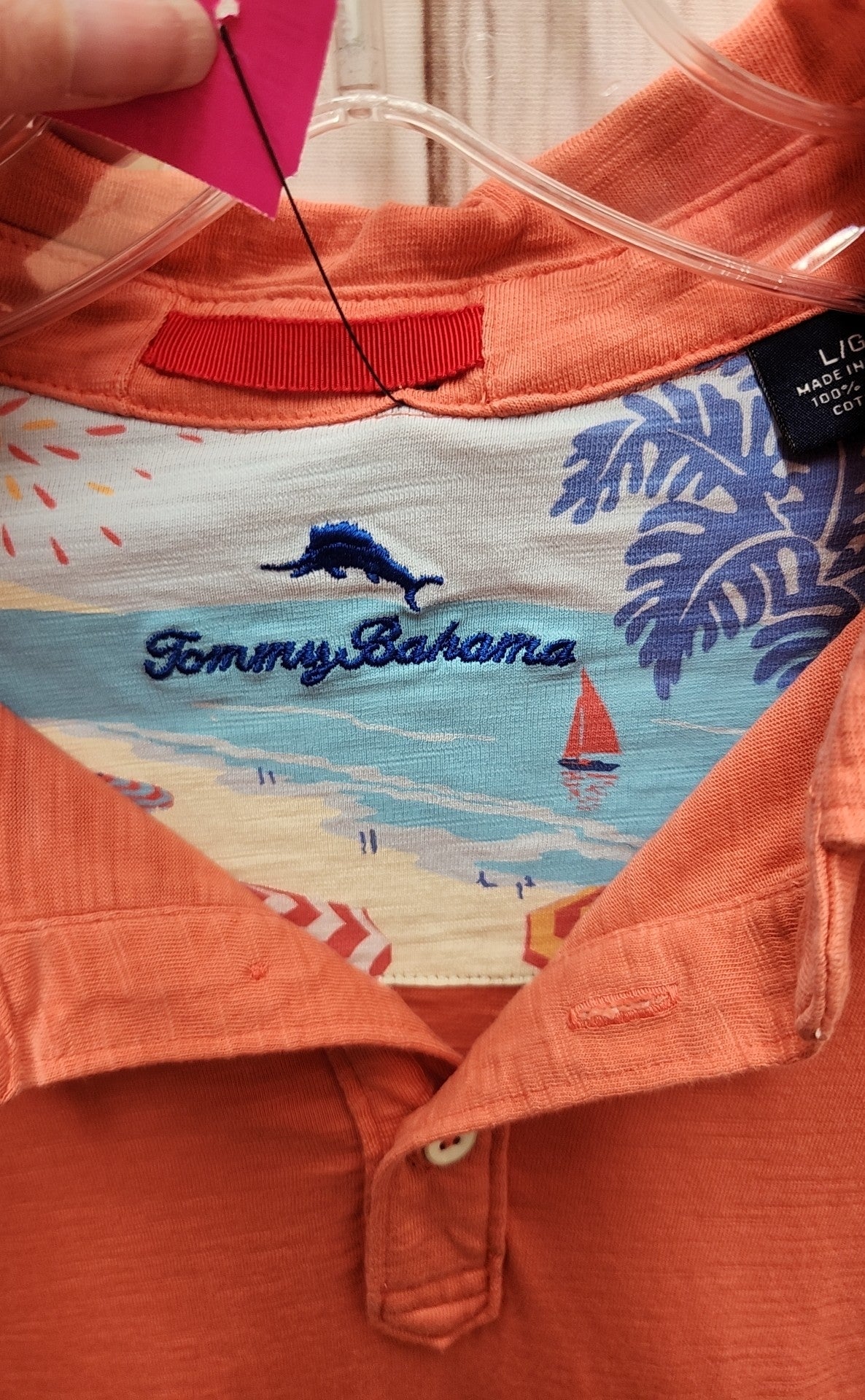 Tommy Bahama Men's Size L Coral Shirt