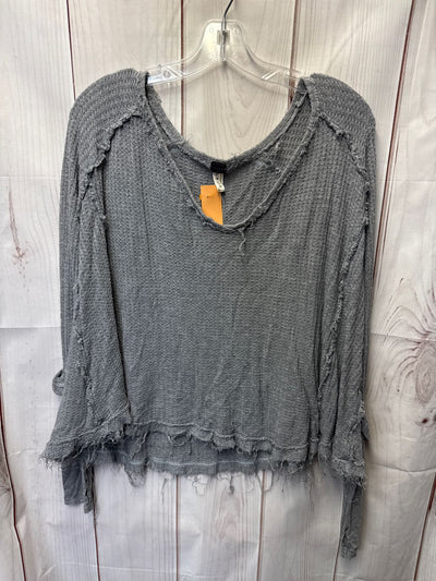 We the Free Women's Size S Gray Long Sleeve Top