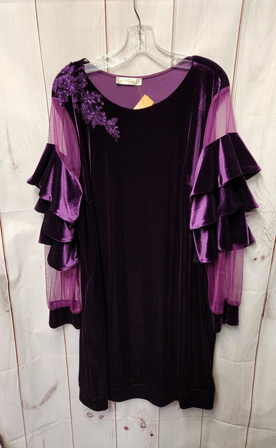 DZYN Line Women's Size 1X Purple Dress