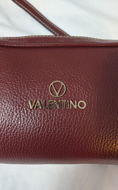 Valentino Maroon Dollaro Mila Miele Leather Tassel Shoulder Purse Bag