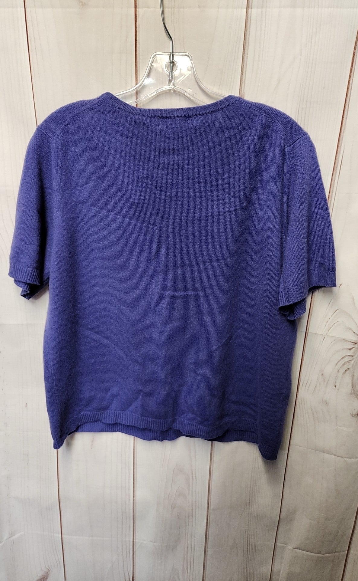Lord & Taylor Women's Size XL Purple Cashmere Short Sleeve Top