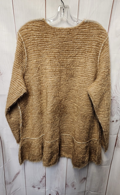 Logo Women's Size 1X Brown Reversible Cardigan