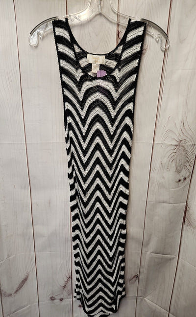 Krochetta Women's Size S Black & White Crochet Dress