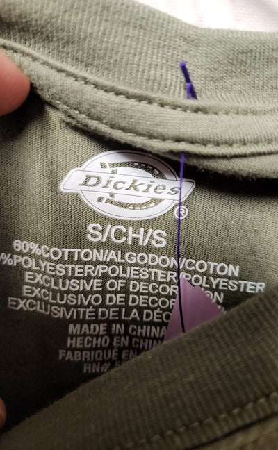 Dickies Women's Size S Green Short Sleeve Top