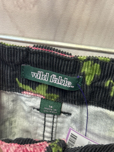 Wild Fable Women's Size 14 Black Floral Skirt