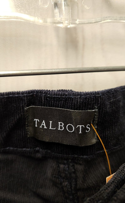 NWT Talbots Women's Size 14 Navy Corduroy Straight Leg Pants