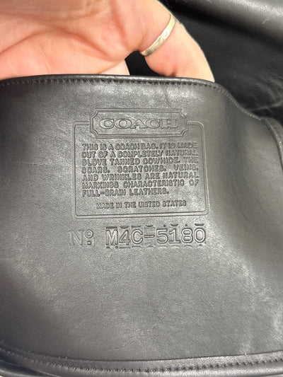 VTG Coach 5180 Metropolitan Black Leather Messenger Laptop Briefcase