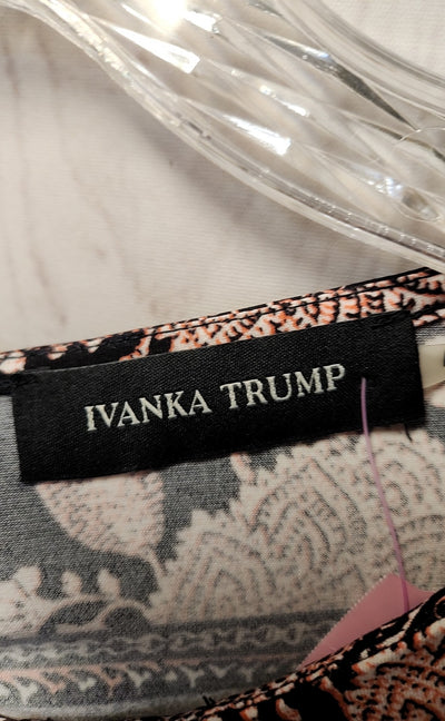 NWT Ivanka Trump Women's Size L White & Black Sleeveless Top