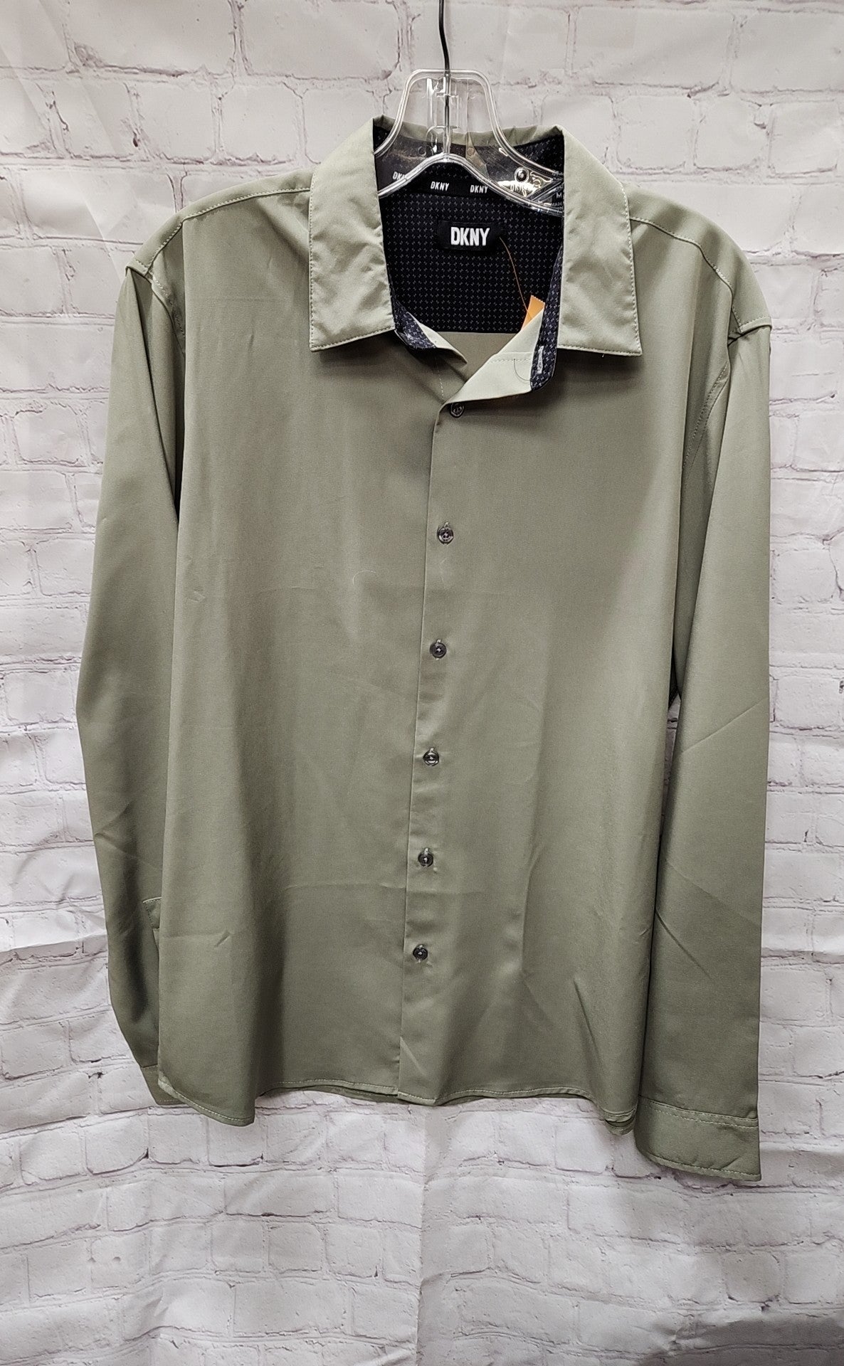 DKNY Men's Size M Green Shirt