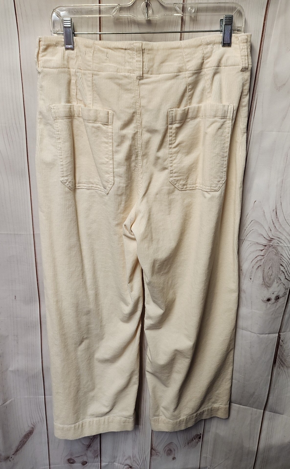 Maeve Anthropologie Women's Size 31 Petite White Corduroy Pants The Colette