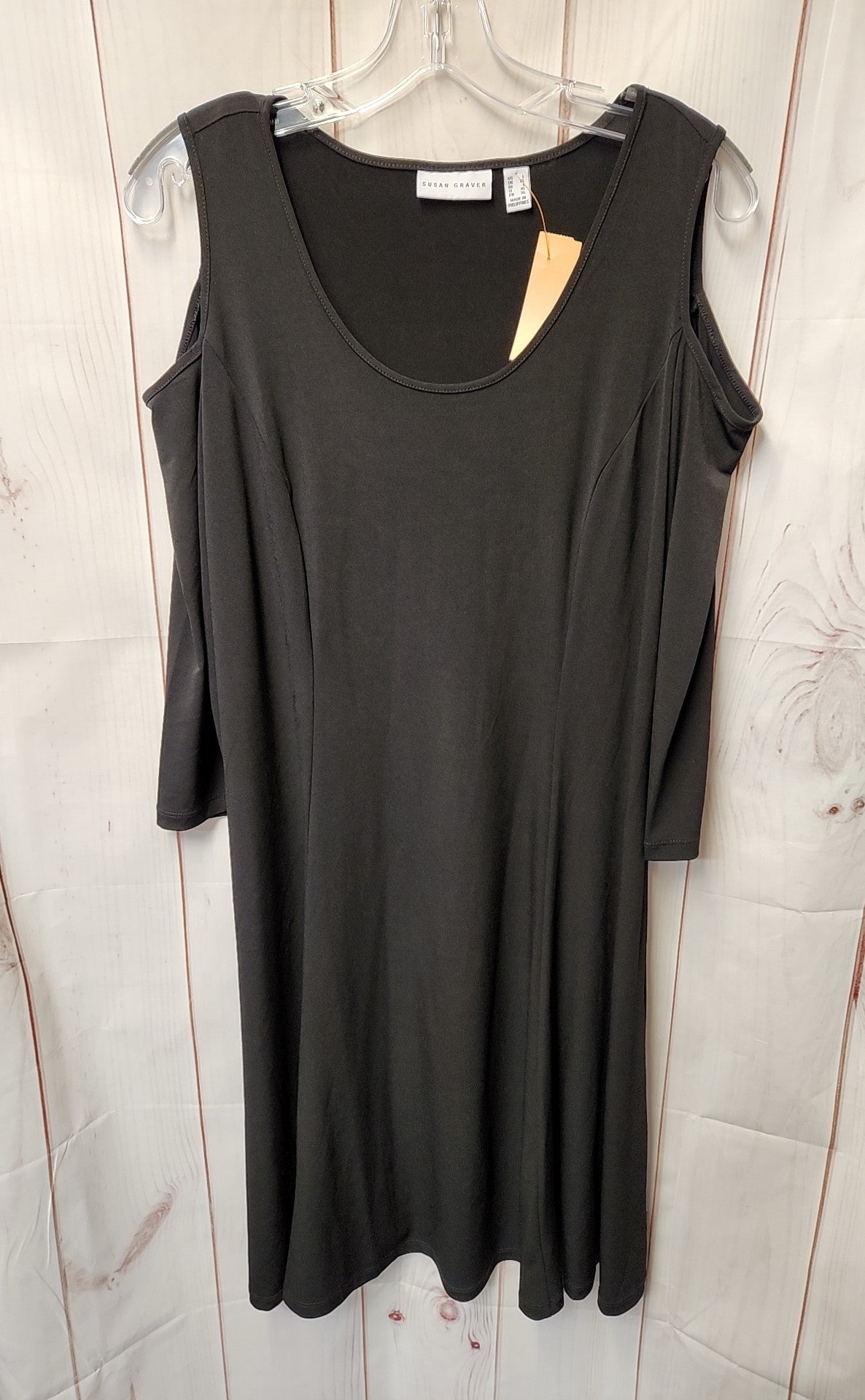 Susan Graver Women's Size L Black Dress