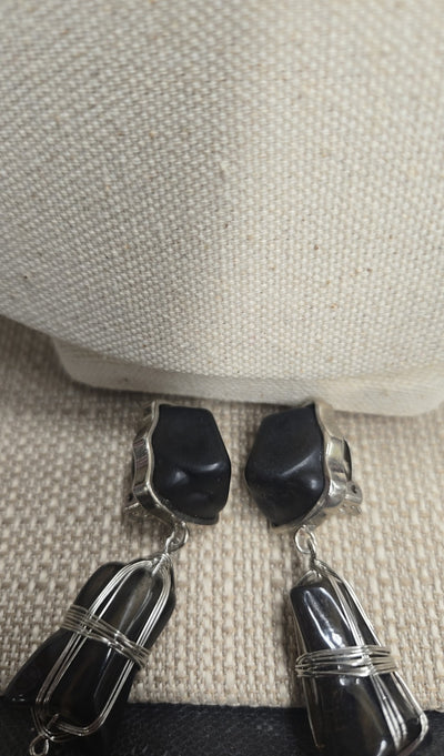 Black Clip-on Earrings